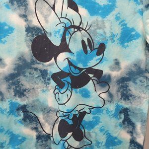 Women’s Blue Minnie Mouse T Shirt Large Disney Brand Tee -F11